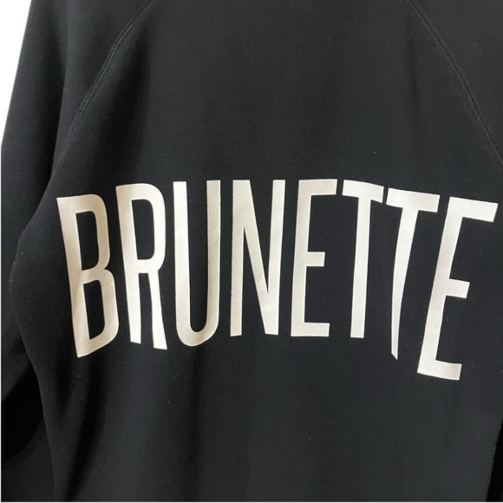 Brunette The Label Black Crew Oversized Sweatshirt BRUNETTE - size S/M - Picture 3 of 6